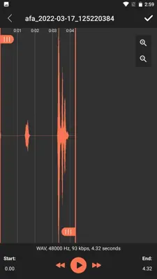MP3 cutter android App screenshot 1